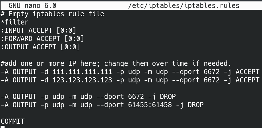 iptables config friends